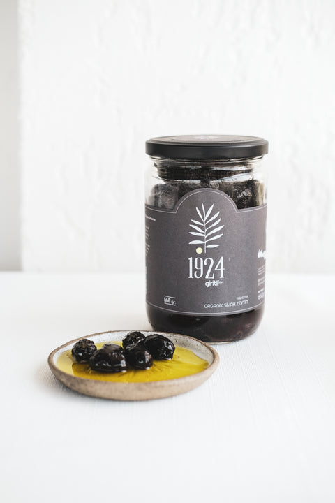 SET 7: Organik Siyah Zeytin + Stoneware Tadım Tabağı