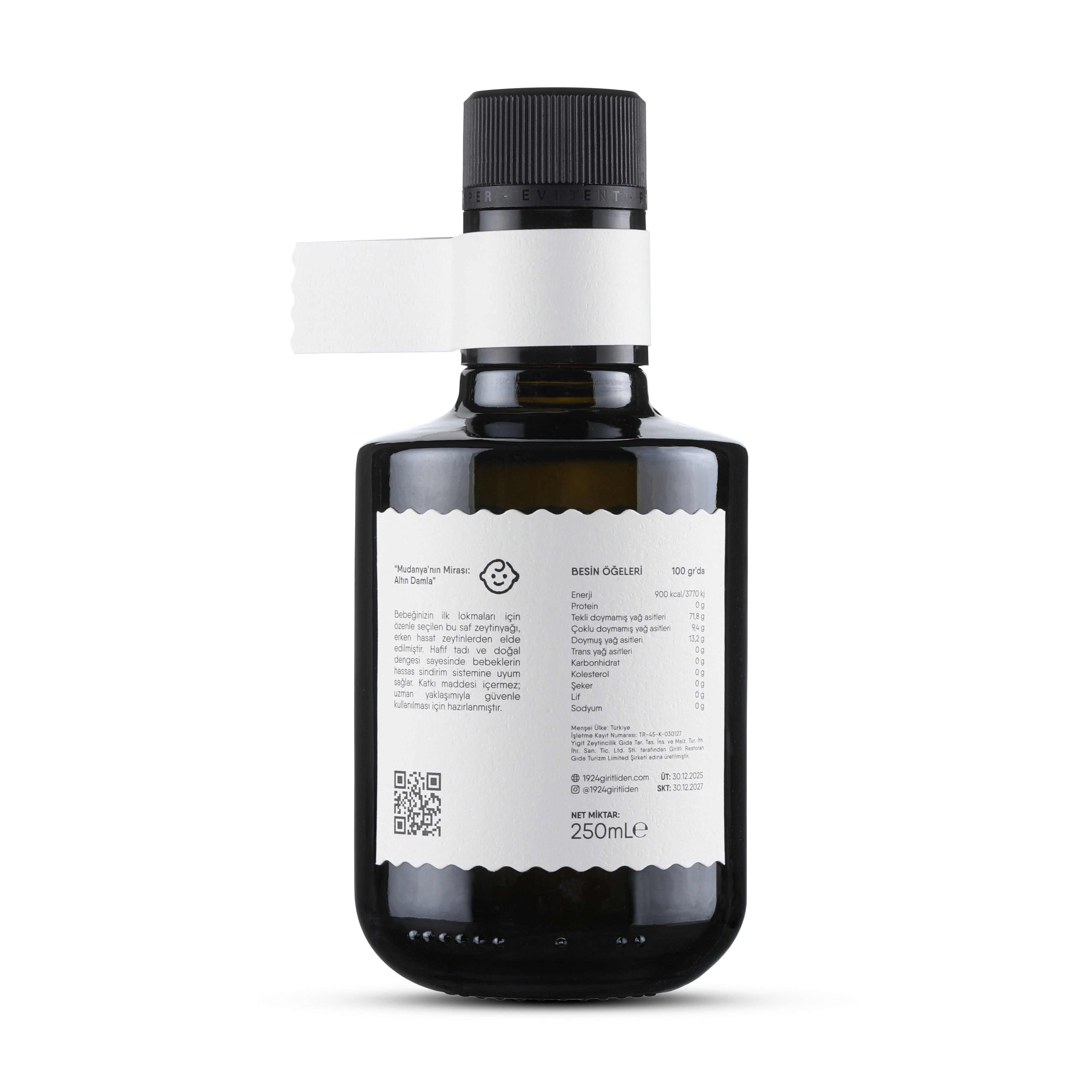 Erken Hasat Premium Natürel Sızma Zeytinyağı – 250 ml (Bebekler ve Çocuklar için)